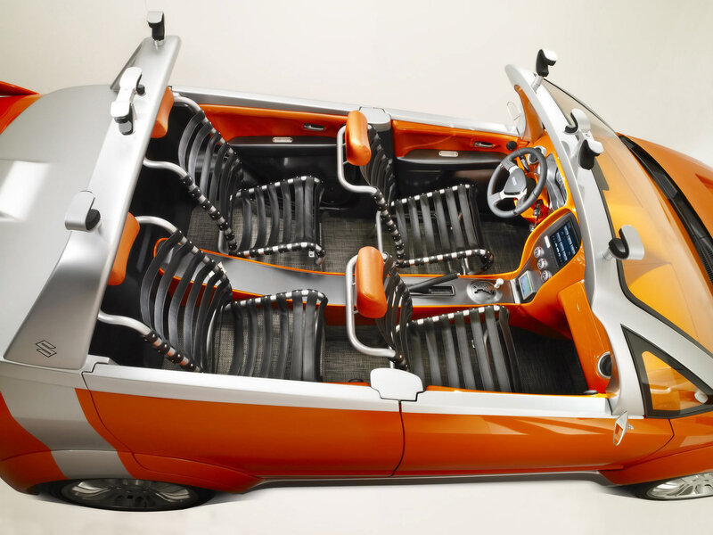 Orange convertible concept car
