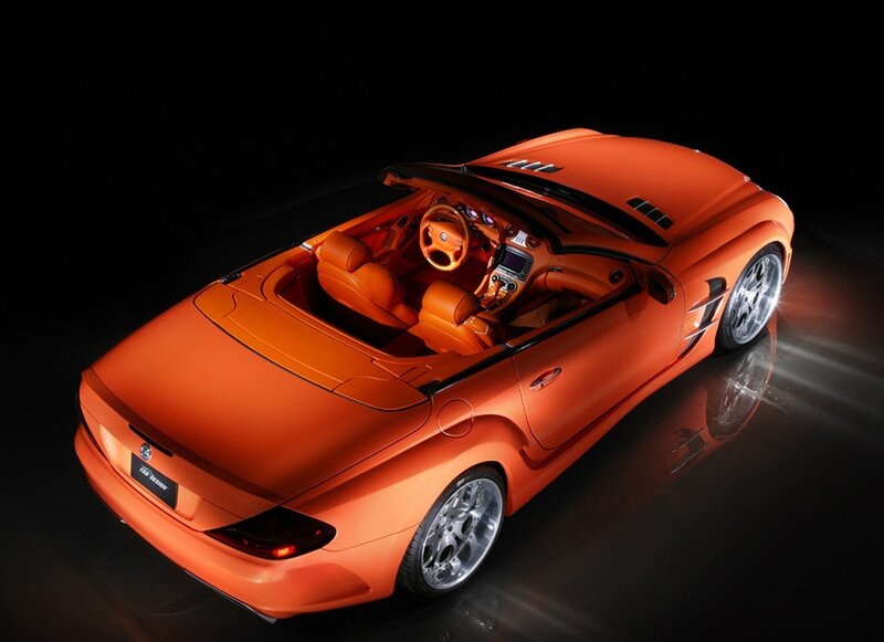 Orange convertible sports car