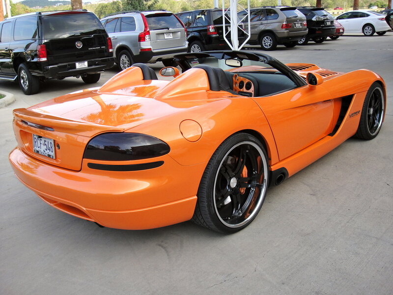Orange convertible sports car