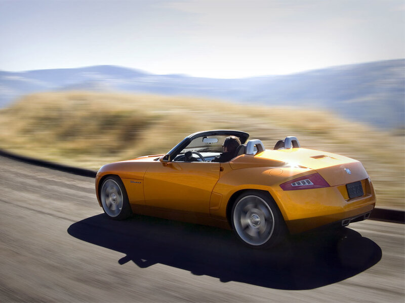 Orange convertible sports car