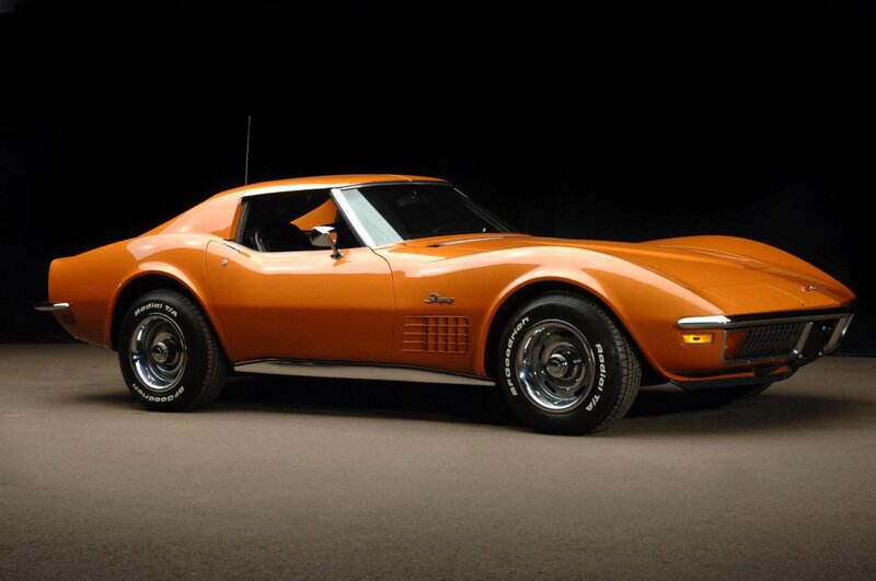 Orange Corvette Car — Dramatic, Photograph