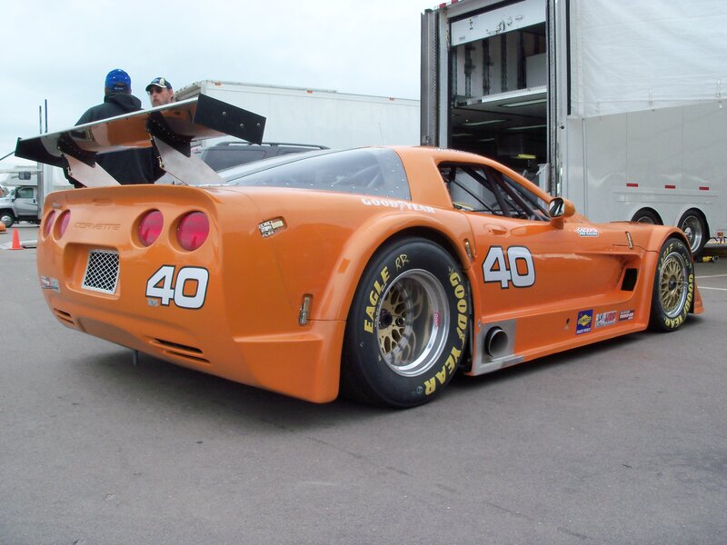 orange corvette race car