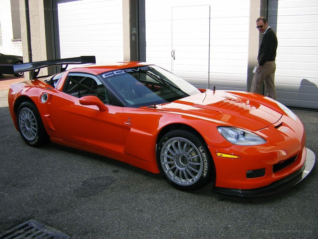 orange corvette race car