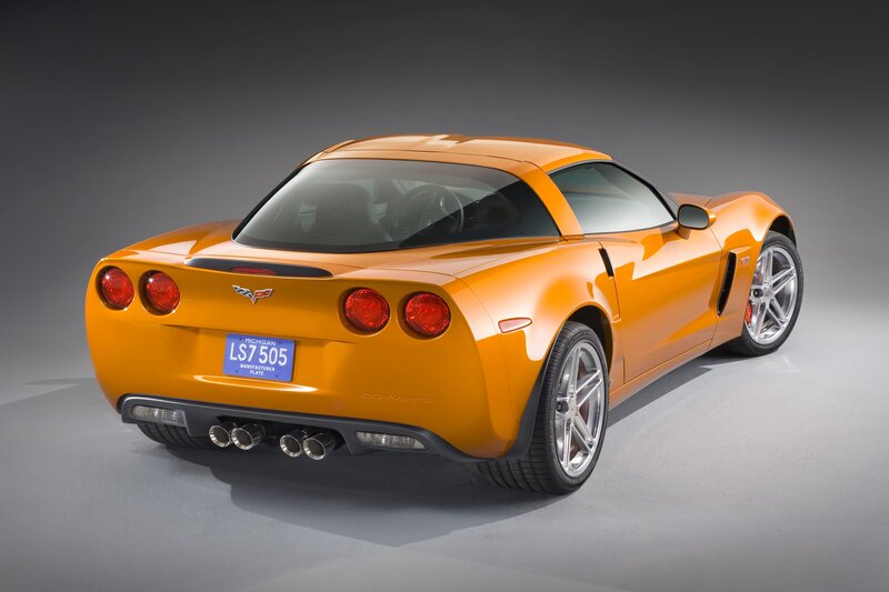 Orange Corvette sports car