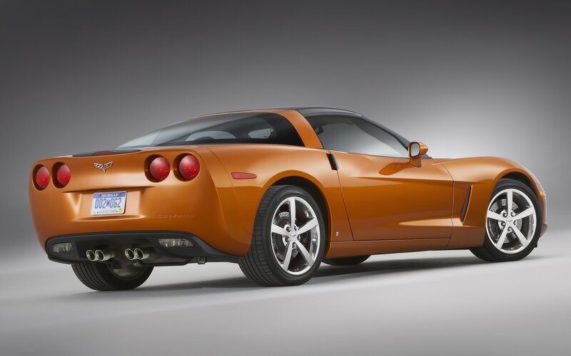 orange corvette sports car