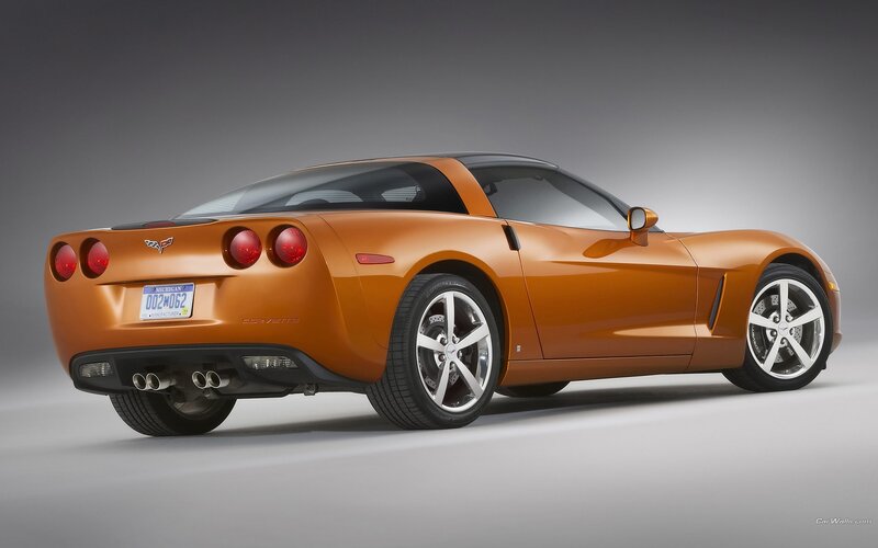 Orange Corvette sports car
