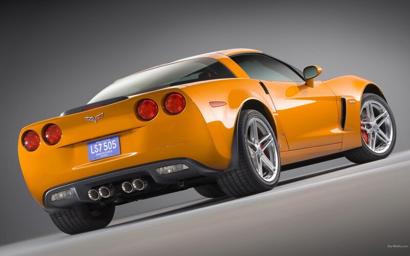 Orange Corvette sports car
