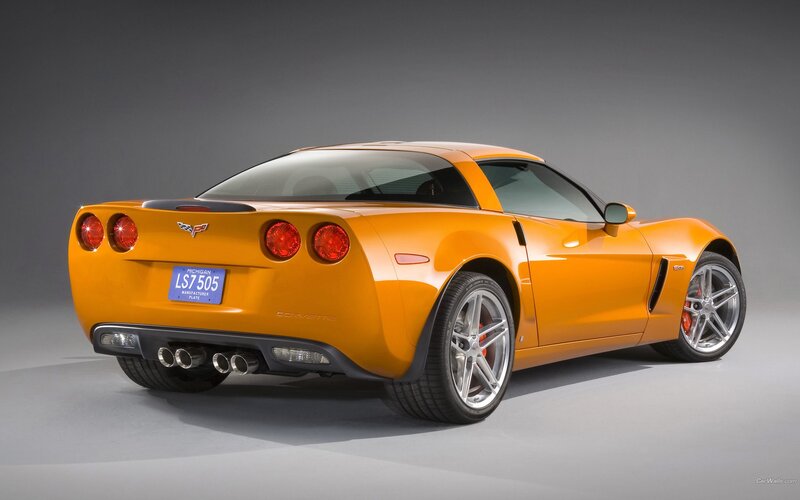 orange corvette sports car