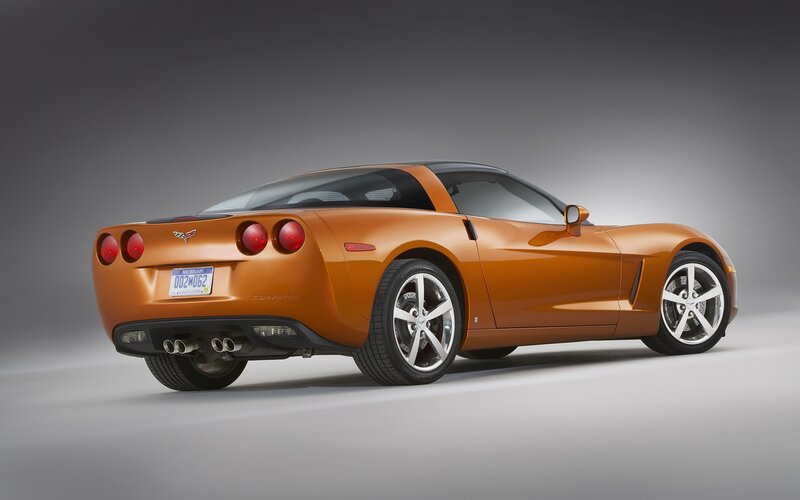 orange corvette sports car
