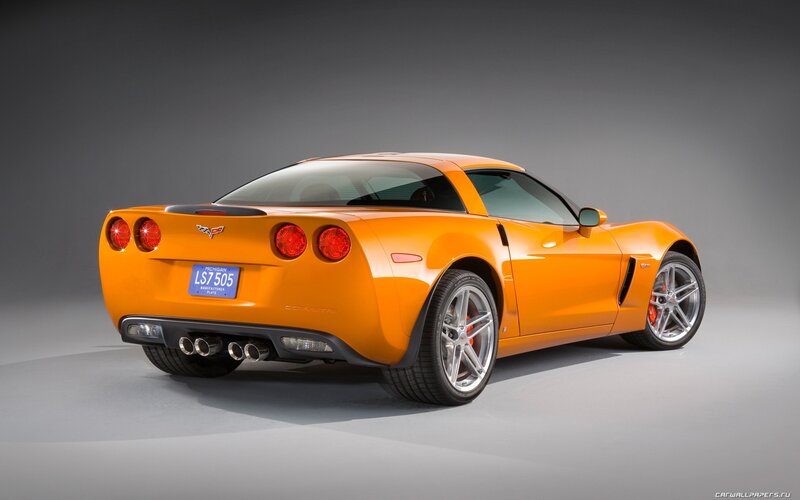 Orange Corvette sports car