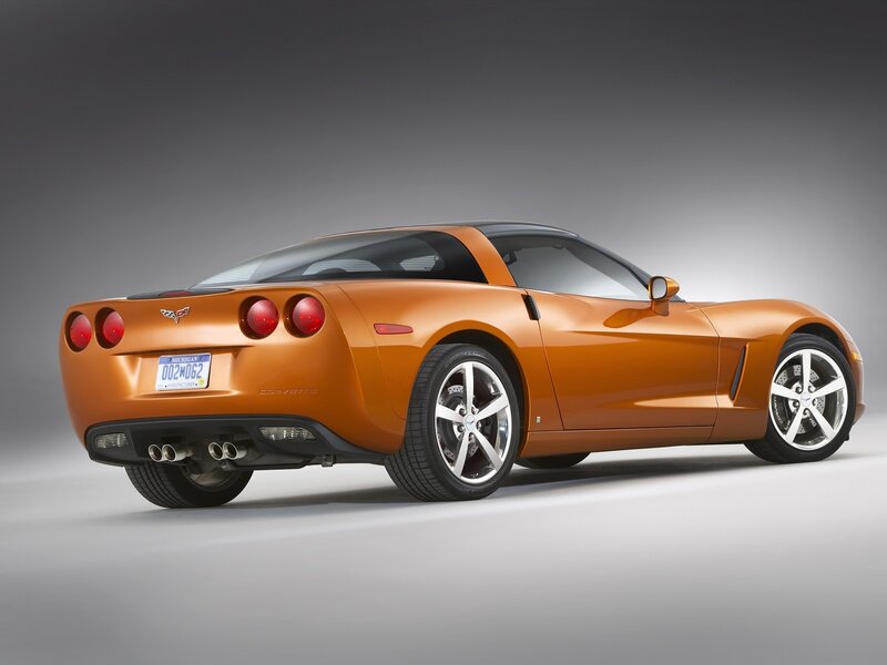 Orange Corvette sports car