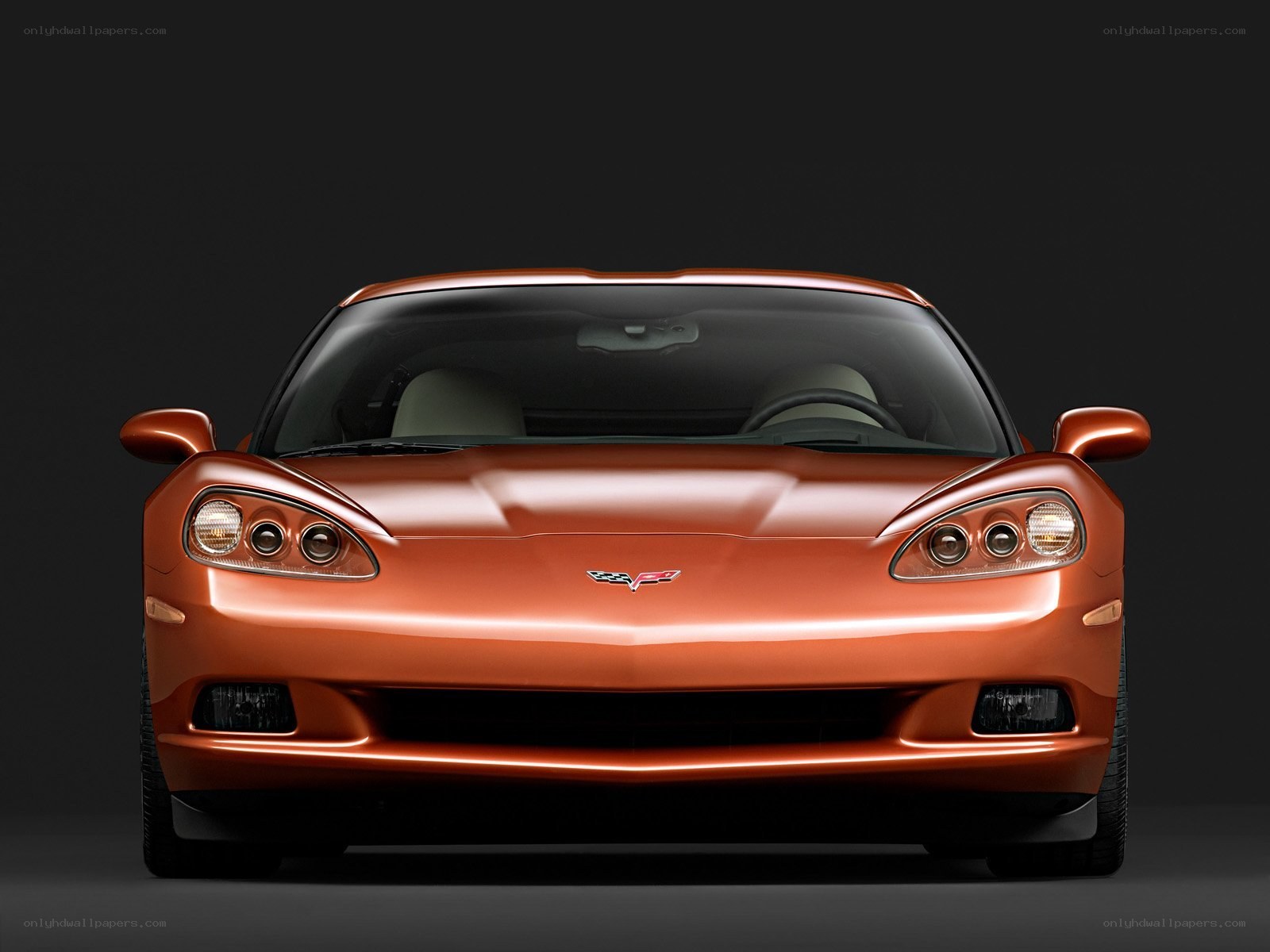 Orange Corvette sports car