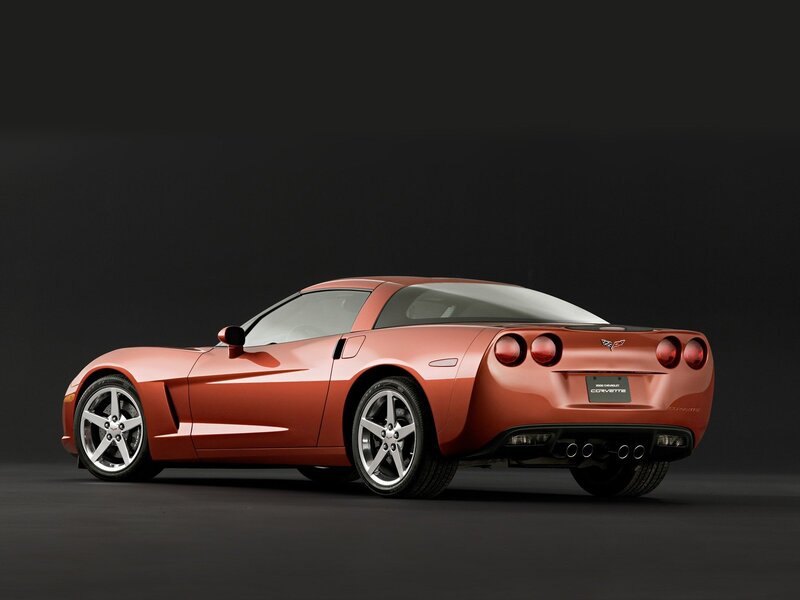Orange Corvette sports car