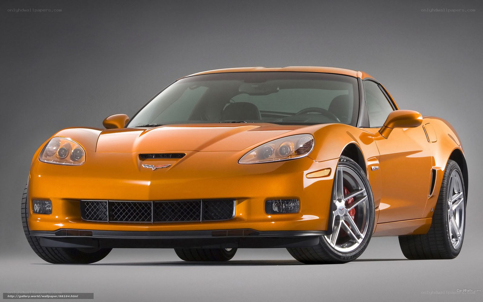 Orange Corvette sports car