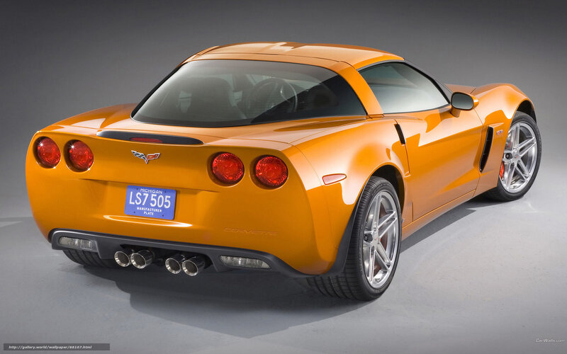 Orange Corvette sports car