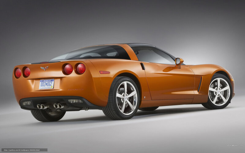Orange Corvette Sports Car — Dramatic, Photograph
