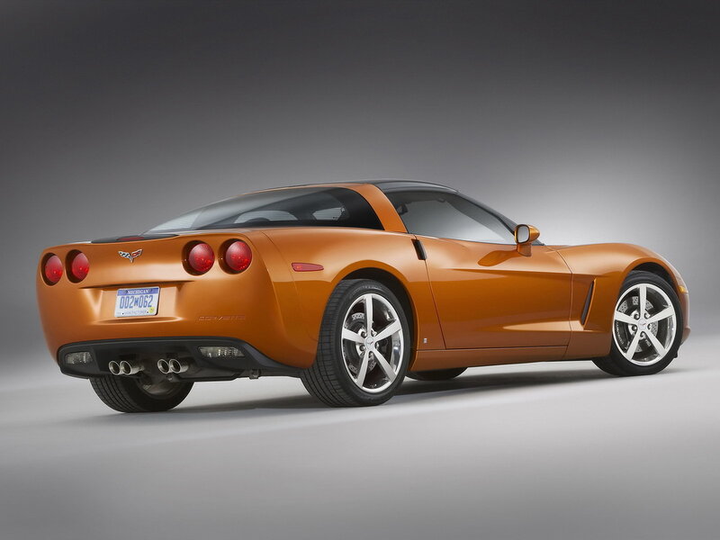 Orange Corvette Sports Car — Dramatic