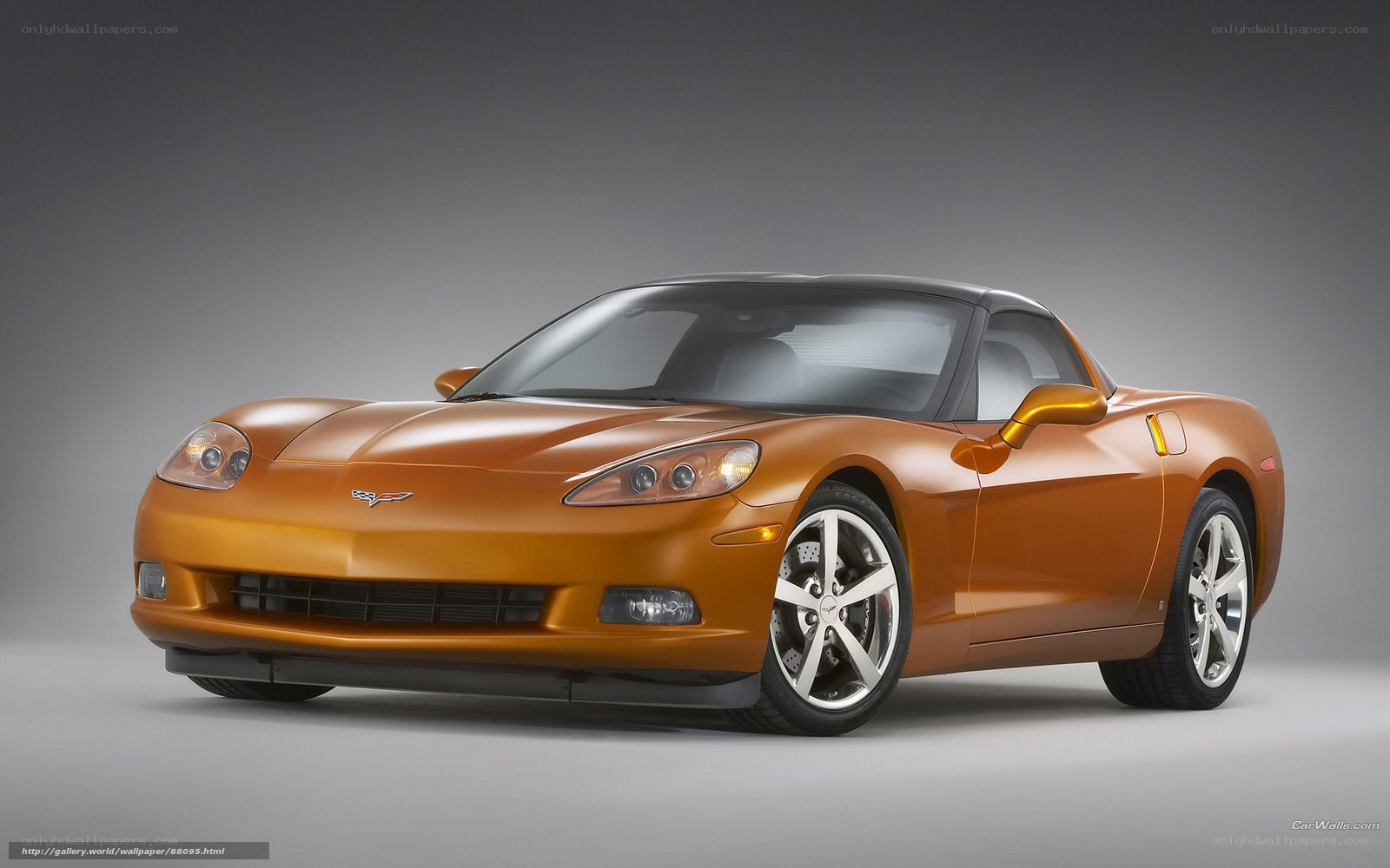 Orange Corvette sports car