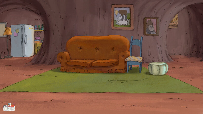 Orange Couch in Cave