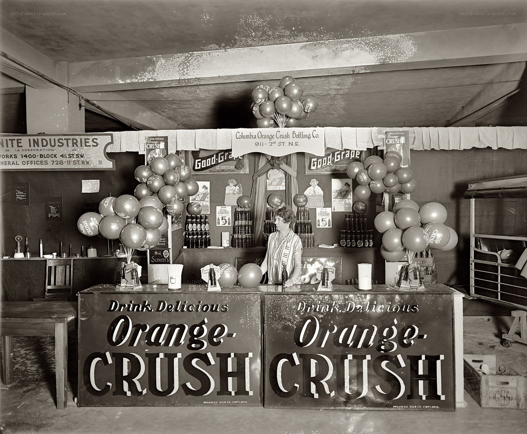 Orange Crush booth at a fair
