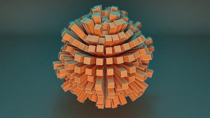 Orange Cube Sphere