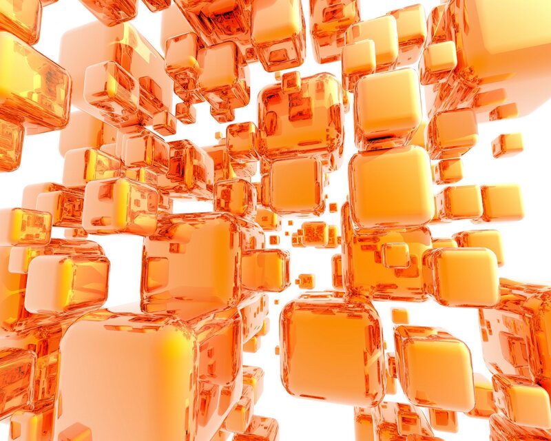Orange Cubes in Space