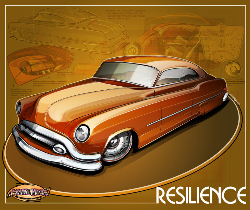 Orange Custom Car — Brown
