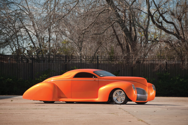 Orange Custom Car — Calm, Afternoon, Photograph, Trees