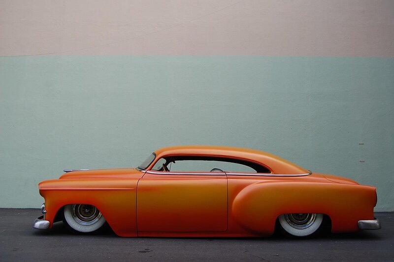 Orange Custom Car — Calm, Photograph