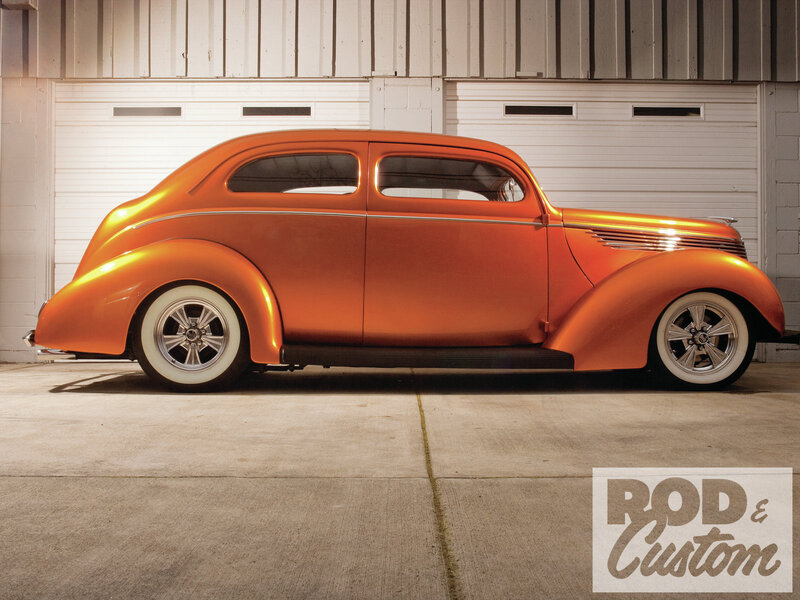 Orange Custom Car — Dramatic, Photograph