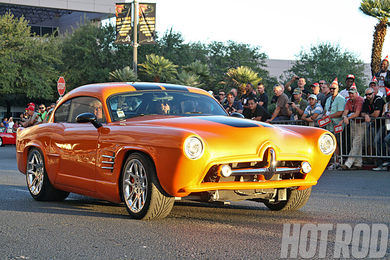 Orange Custom Car — Outdoor, Afternoon, Photograph, Crowd