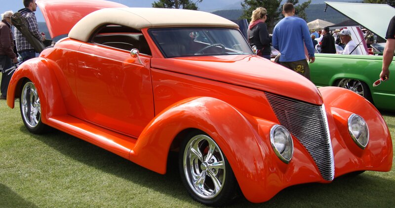Orange Custom Car — Outdoor, Afternoon