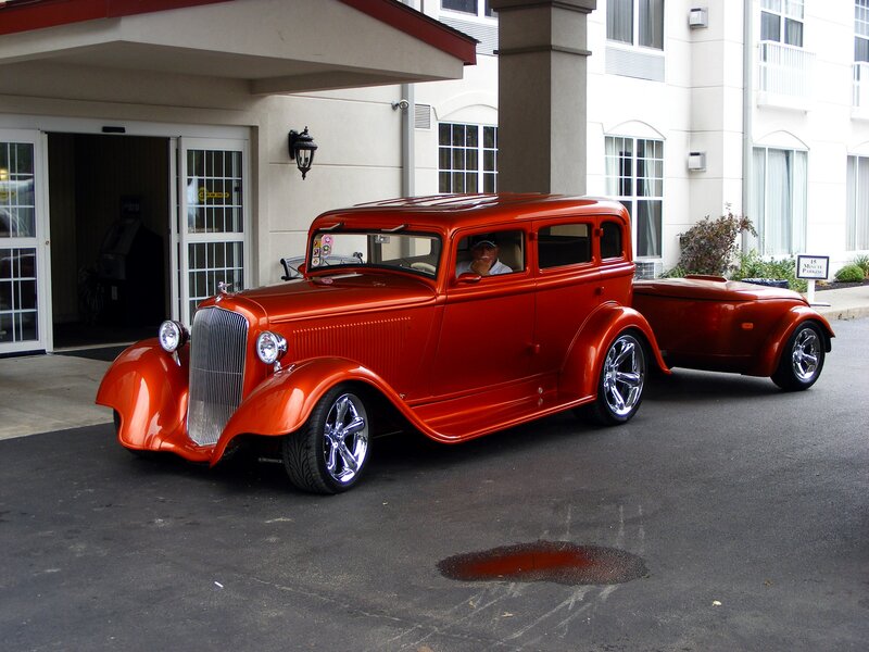 Orange Custom Car — Red, Calm