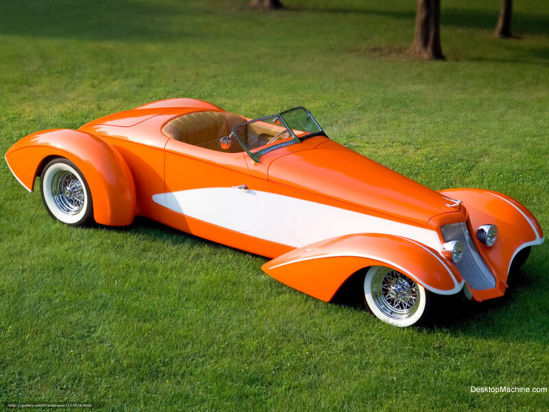 Orange Custom Car — Serene, Afternoon