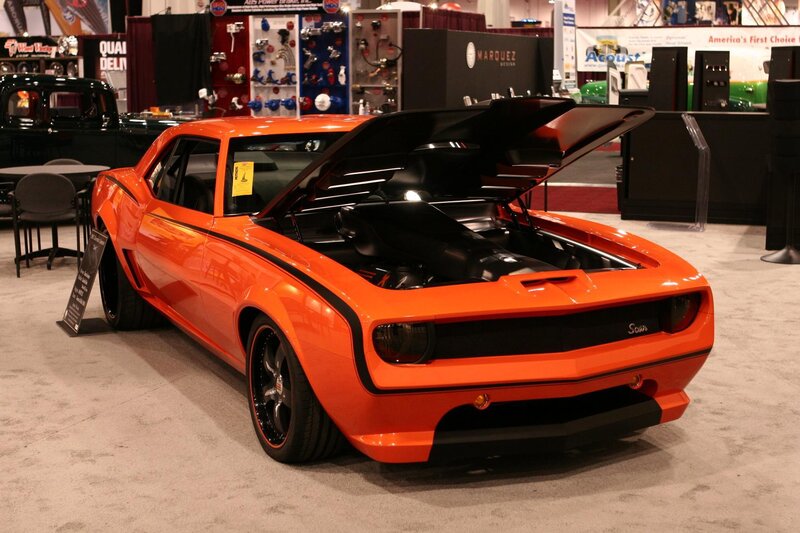 Orange Custom Car — Showroom