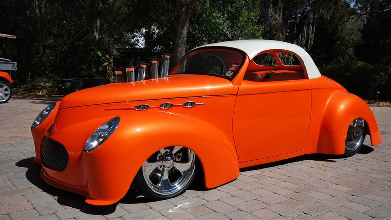 Orange Custom Hot Rod — Bright, Afternoon