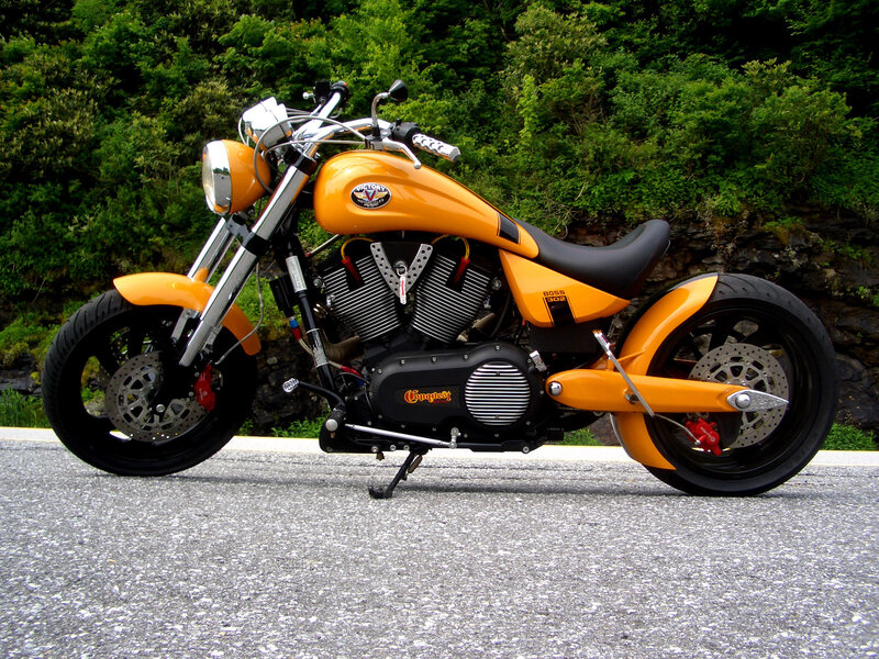 Orange Custom Motorcycle — Calm