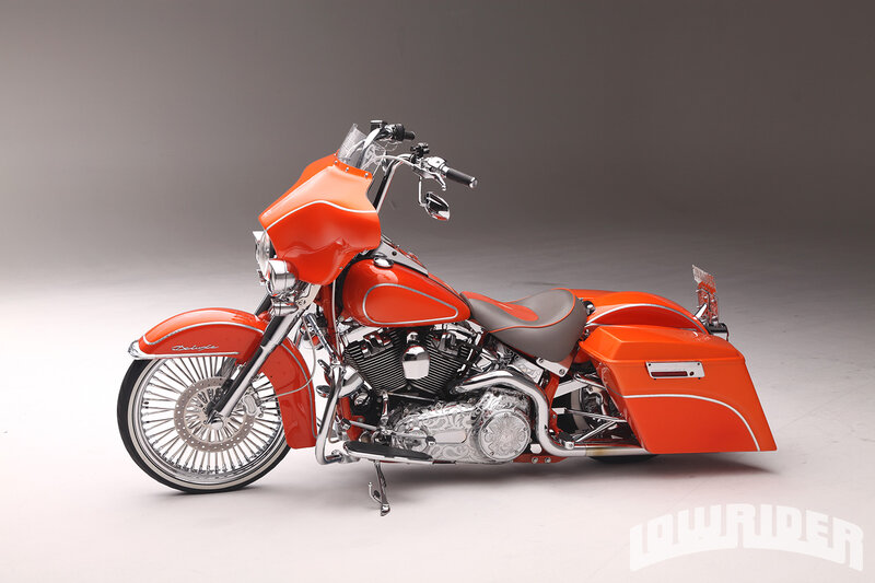 Orange Custom Motorcycle — Neutral