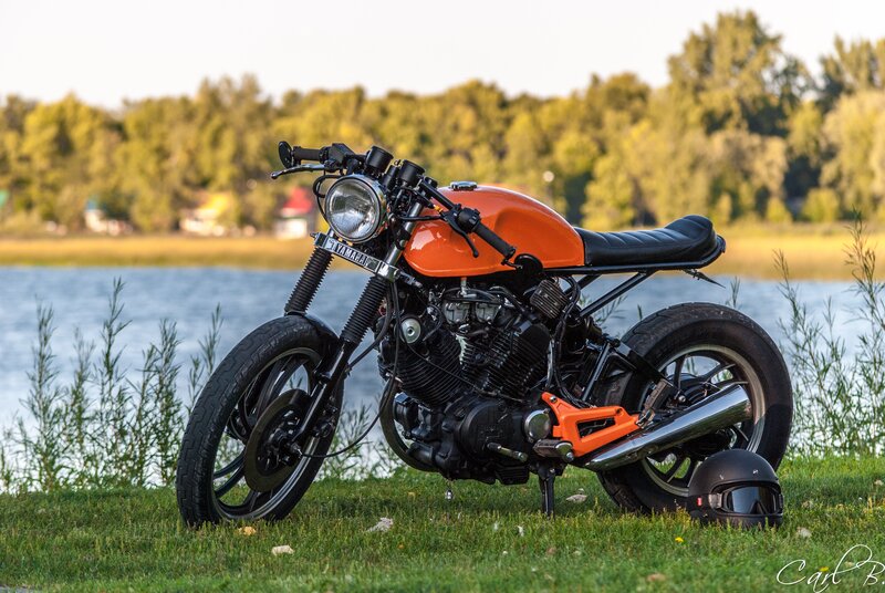 Orange Custom Motorcycle — Serene