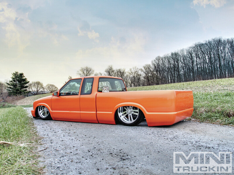 Orange Custom Pickup Truck — Calm, Autumn