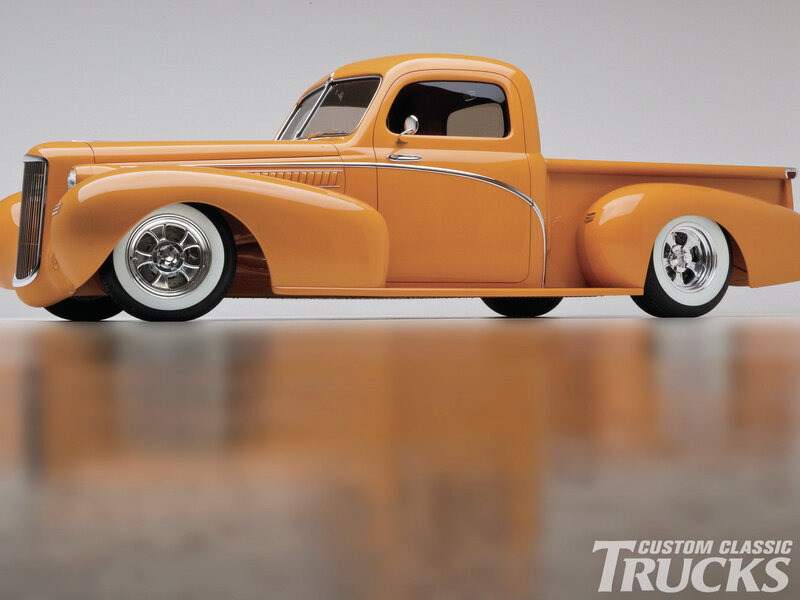 Orange Custom Pickup Truck — Clean