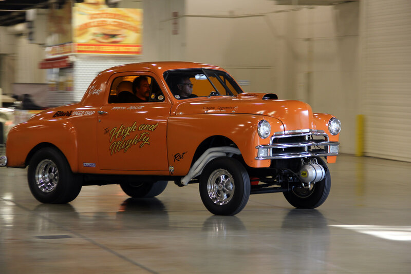 Orange Custom Pickup Truck — Dynamic, Photograph