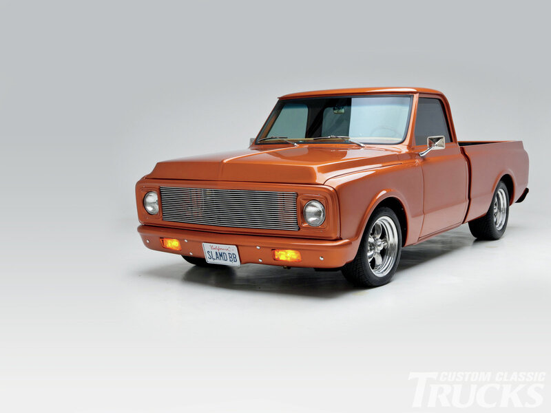 Orange Custom Pickup Truck — Neutral