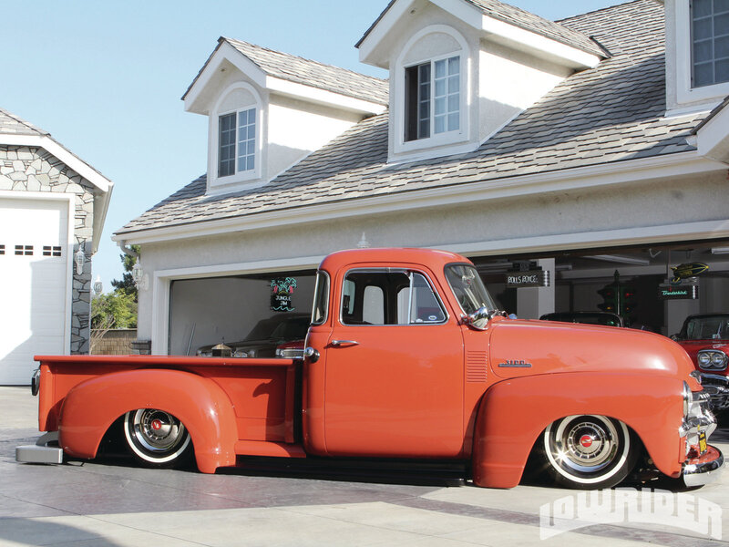 Orange Custom Pickup Truck — Red