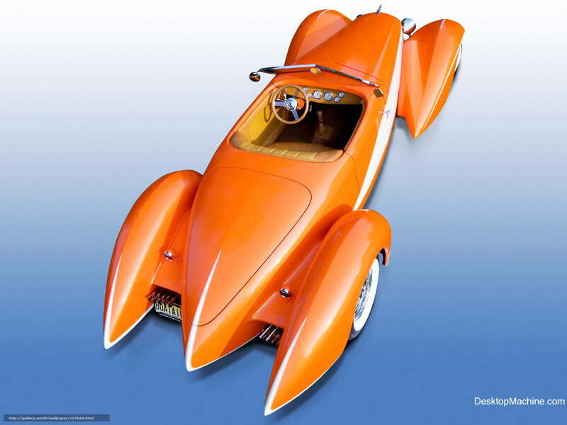 orange custom race car