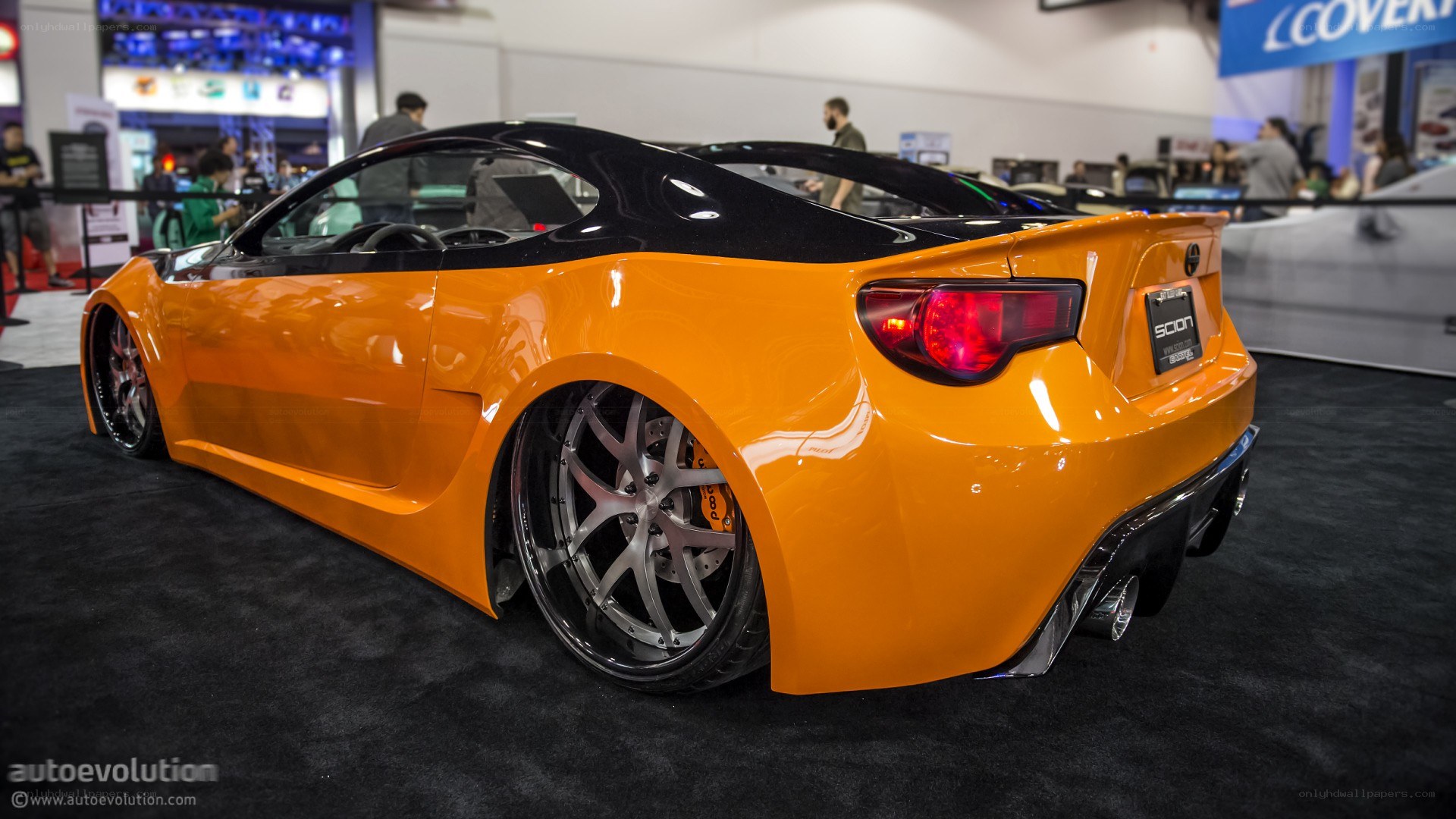 Orange custom sports car