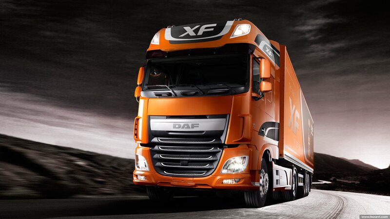 Orange DAF XF Truck — Dramatic
