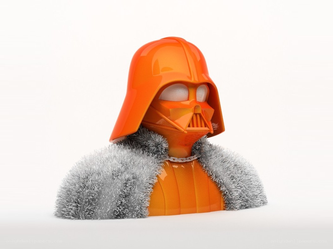 orange darth vader figure