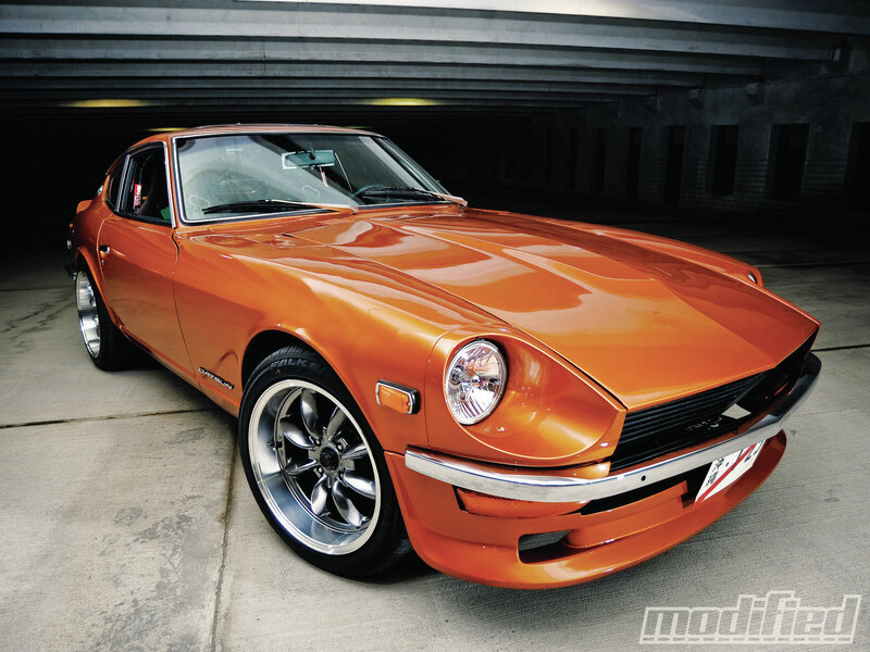 Orange Datsun 240z Car — Dramatic