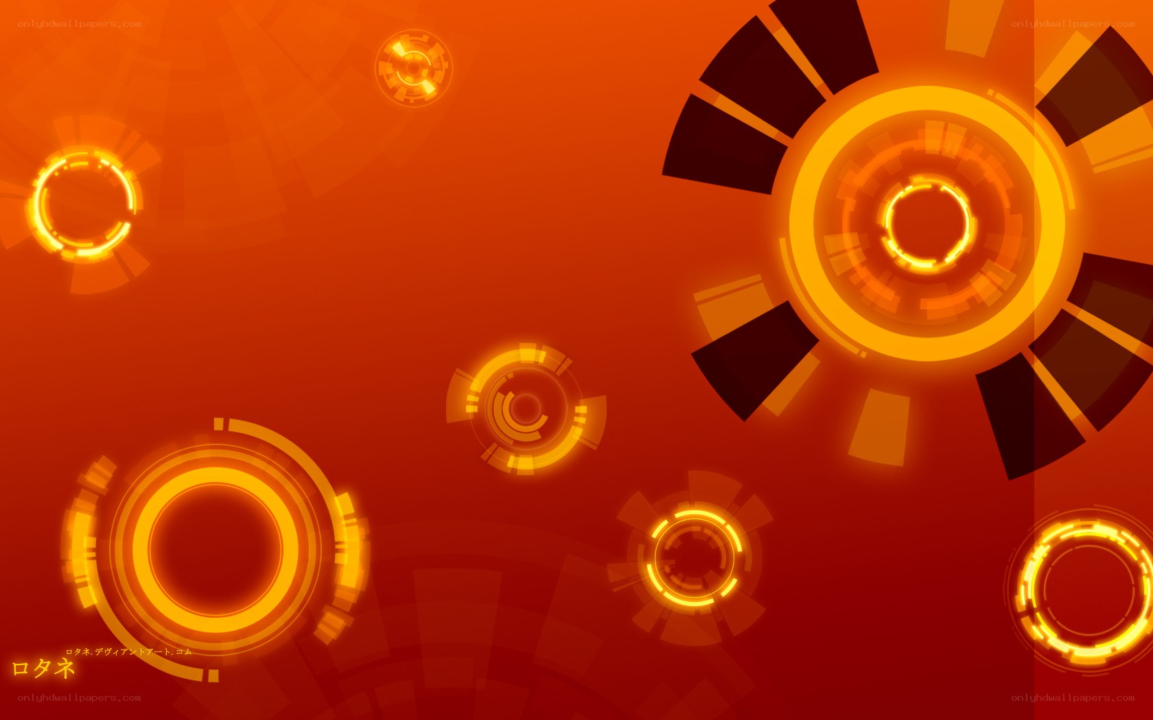 orange digital interface background